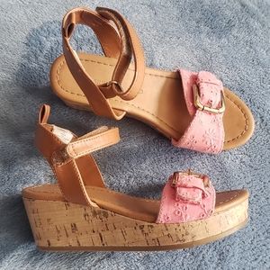 Girl's Joe Fresh Wedged Sandals Size 13